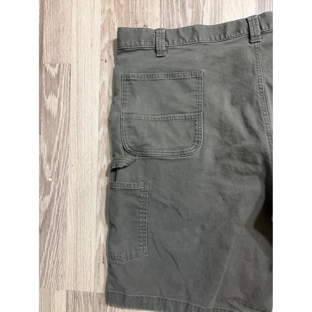 Carhartt Rugged Flex Relaxed Fit Canvas Utility Work Shorts Sz 44 Army Green